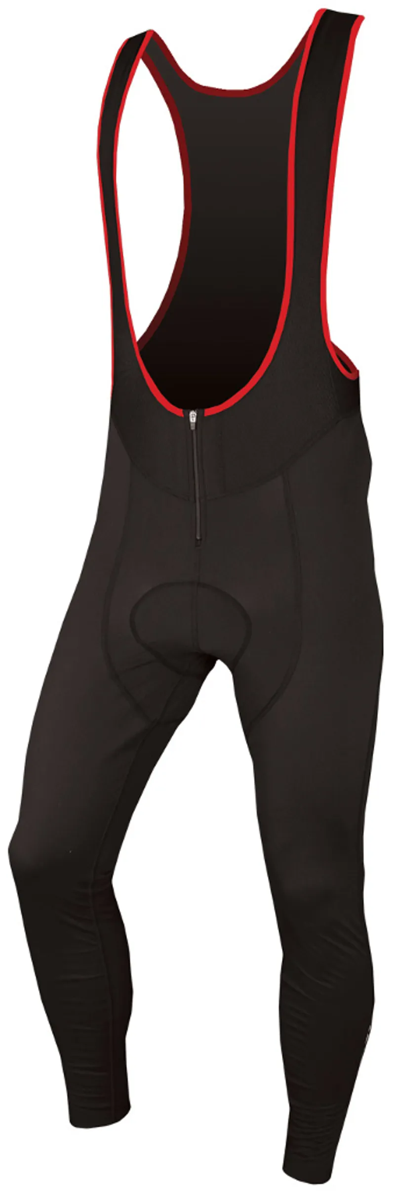 Endura Windchill Biblongs With Pad - Black/ Red