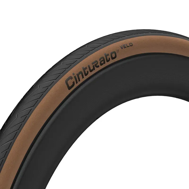 Pirelli Cinturato Velo TLR Classic Road Bike Tyres - Tan-2
