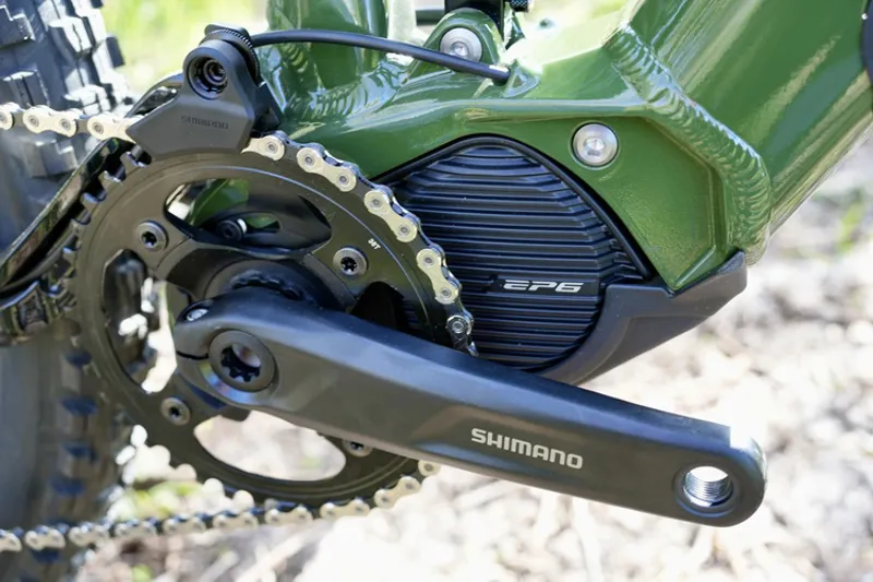 Marin Alpine Trail E1 Electric Mountain Bike - Green/ Black-8