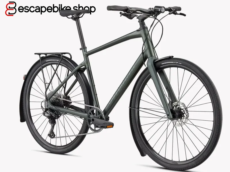 Specialized Sirrus X 4.0 EQ Hybrid Bike - Satin Oak Green/ Black