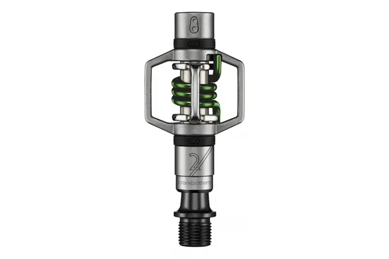 Crankbrothers Eggbeater 2 Clipless Pedals - Silver/ Green