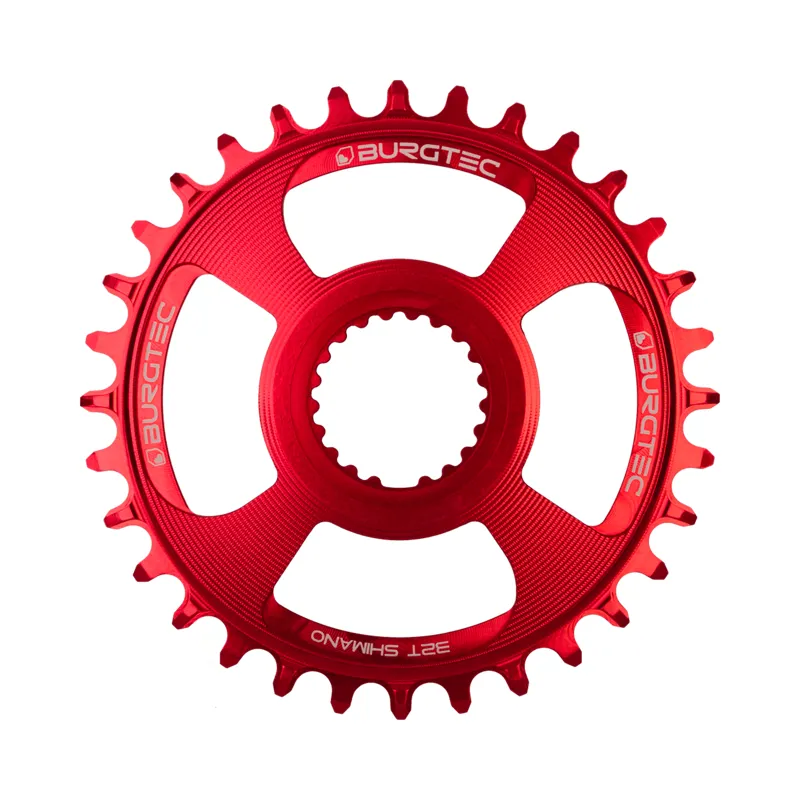 Burgtec Shimano Direct Mount Thick Thin Chainring - Red