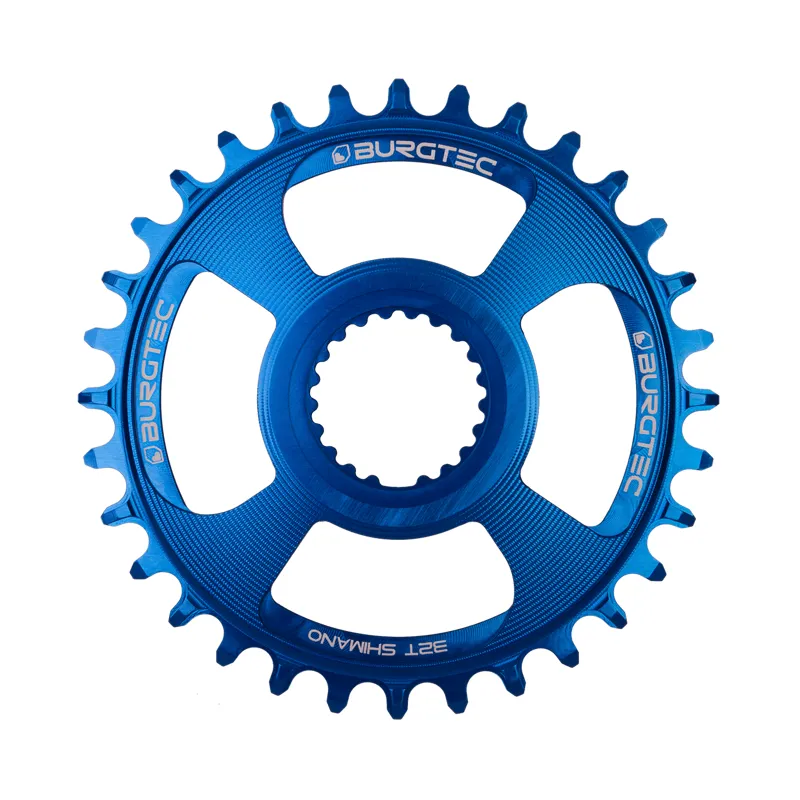 Burgtec Shimano Direct Mount Thick Thin Chainring - Deep Blue