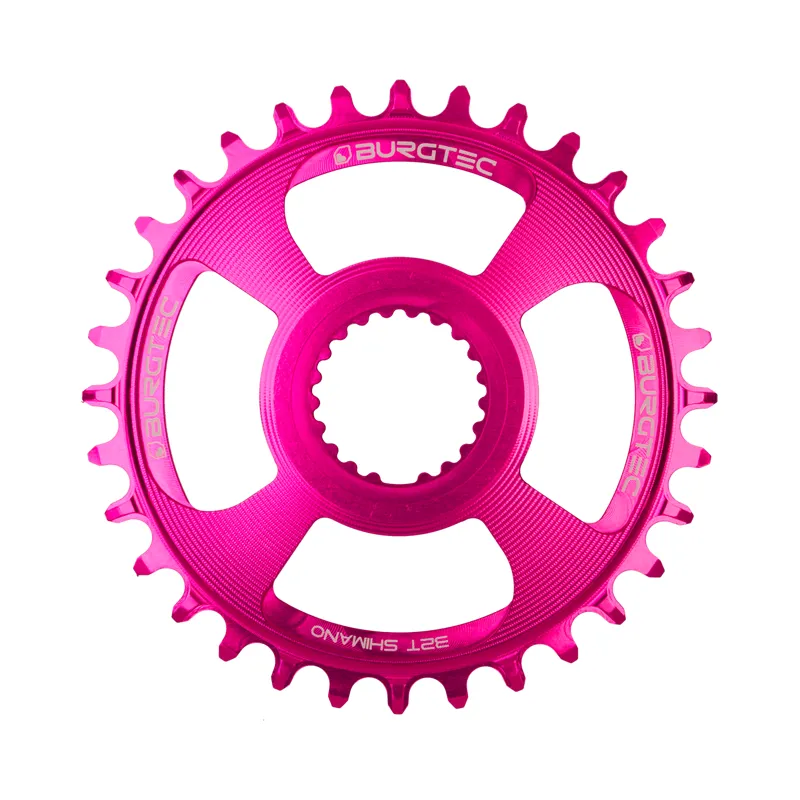 Burgtec Shimano Direct Mount Thick Thin Chainring - Toxic Barbie Pink