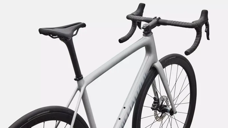 Specialized Aethos 2 Expert Ultegra Di2 Road Bike - Gloss Dolomite Metallic/ Blue Silver-3