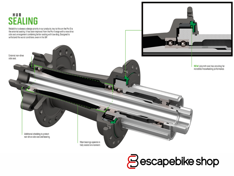 Hope Pro5/ Fortus 30 6 Bolt 29 Inch Front Wheel - Black-3