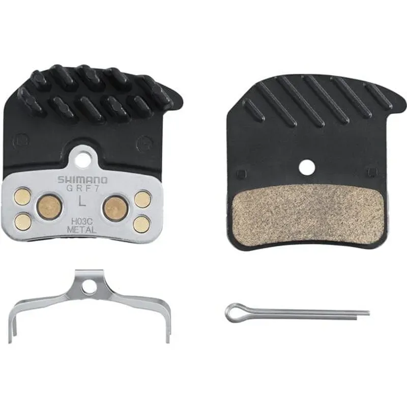 Shimano H03C Icetec Metal Compound Alloy Backed Finned Disc Brake Pads - Black