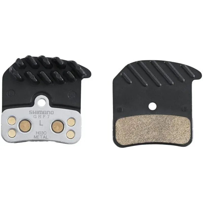 Shimano H03C Icetec Metal Compound Alloy Backed Finned Disc Brake Pads - Black-1