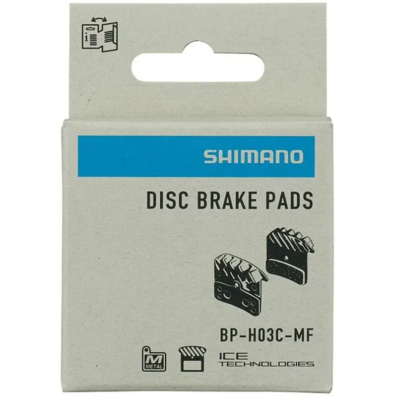 Shimano H03C Icetec Metal Compound Alloy Backed Finned Disc Brake Pads - Black-2