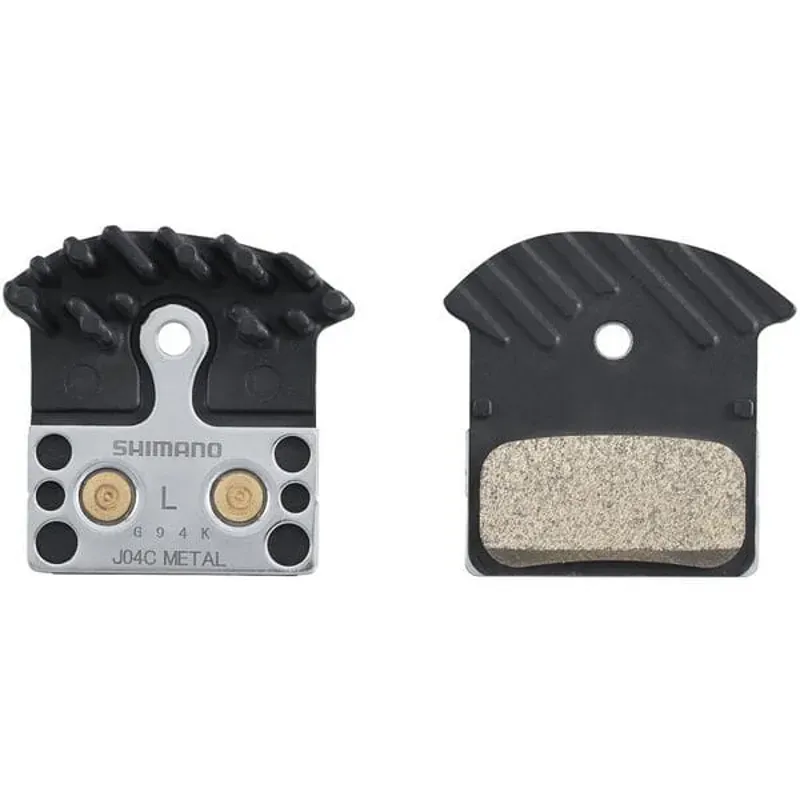 Shimano J04C-MF Metal Disc Brake Pads Alloy/Stainless Back Icetec Fins