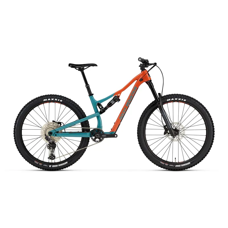 Orange and blue mountain bike shop