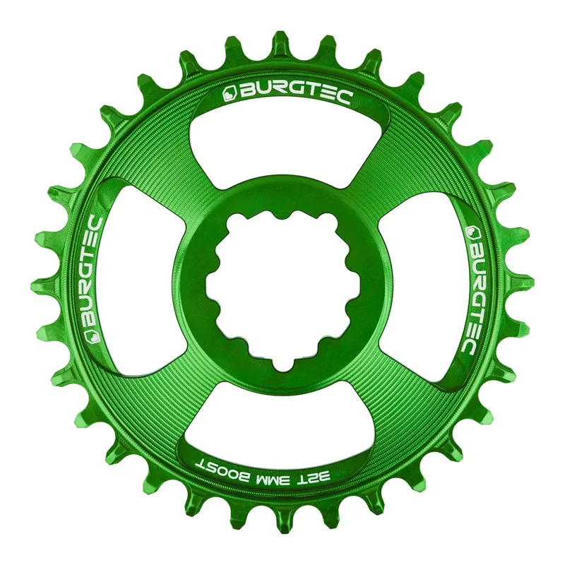 Burgtec Sram Boost 3mm Offset Thick Thin Chainring - Candy Spruce Green