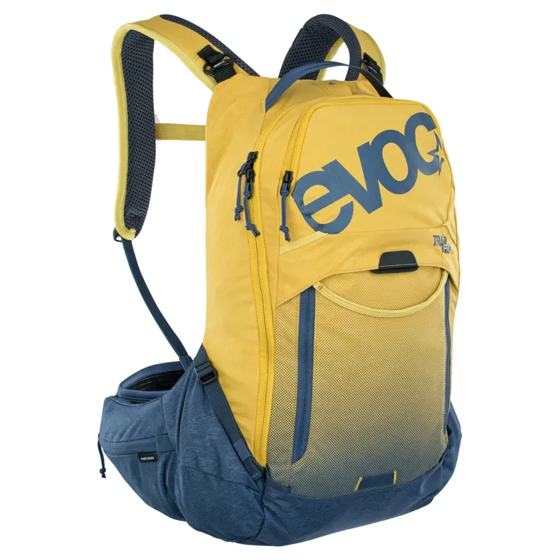 Evoc Trail Pro Protector 16 Litre Backpack - Curry/ Denim