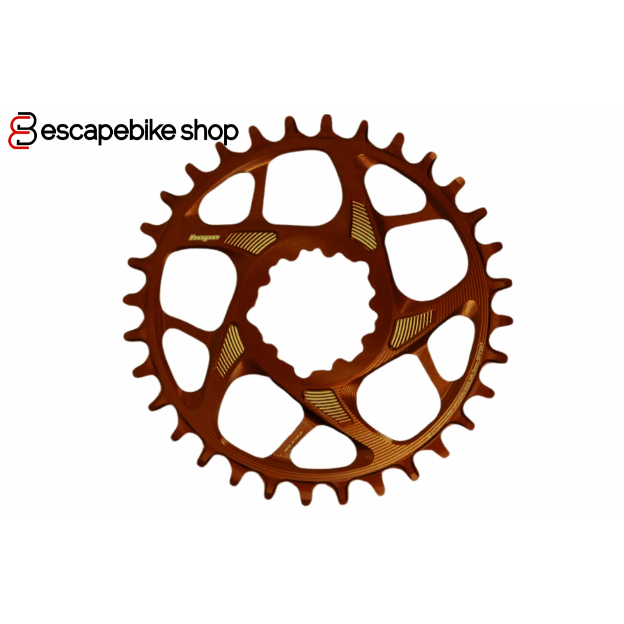 Hope R22 3 Bolt Direct Mount SRAM Spiderless Chainring Bronze