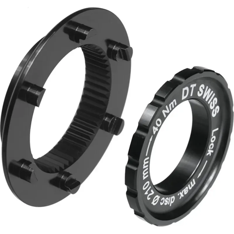 DT Swiss MTB And 15mm Axle Centre-Lock To 6-Bolt Fitting Adapter - Black