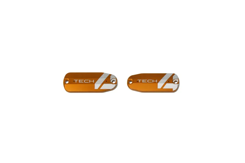 Hope Tech 4 Master Cylinder Brake Lever Lid - Pair - Orange