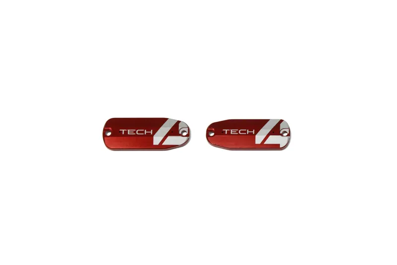 Hope Tech 4 Master Cylinder Brake Lever Lid - Pair - Red