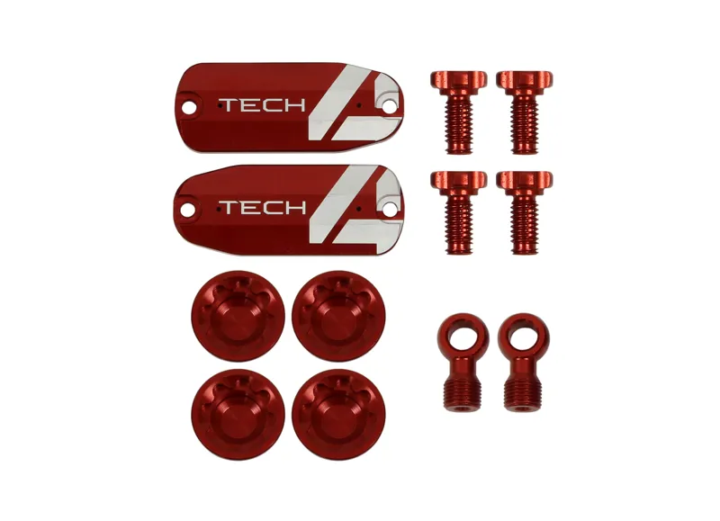 Hope Tech 4 E4 Custom Kit - Pair - Red