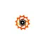 Hope 12 Tooth Jockey Wheel Complete - Orange