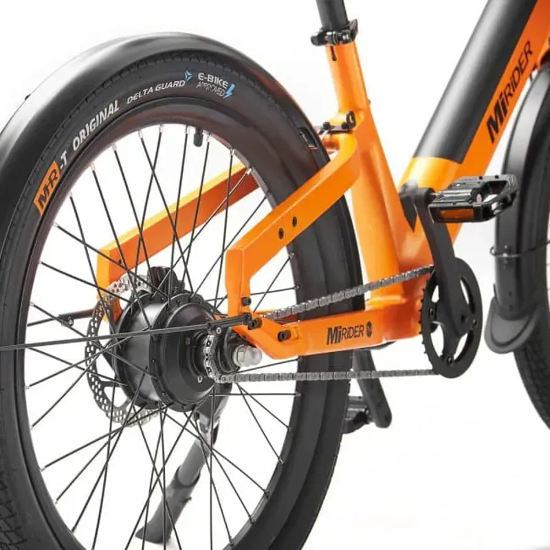MiRider 24 Compact Step-Through E-Bike - Ember Orange-1