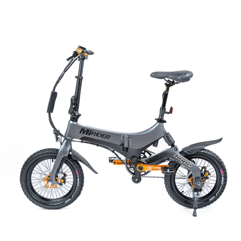 MiRider One Hope Edition Folding E.Bike - Onyx Grey/ Orange-2