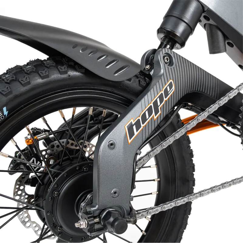 MiRider One Hope Edition Folding E.Bike - Onyx Grey/ Orange-5