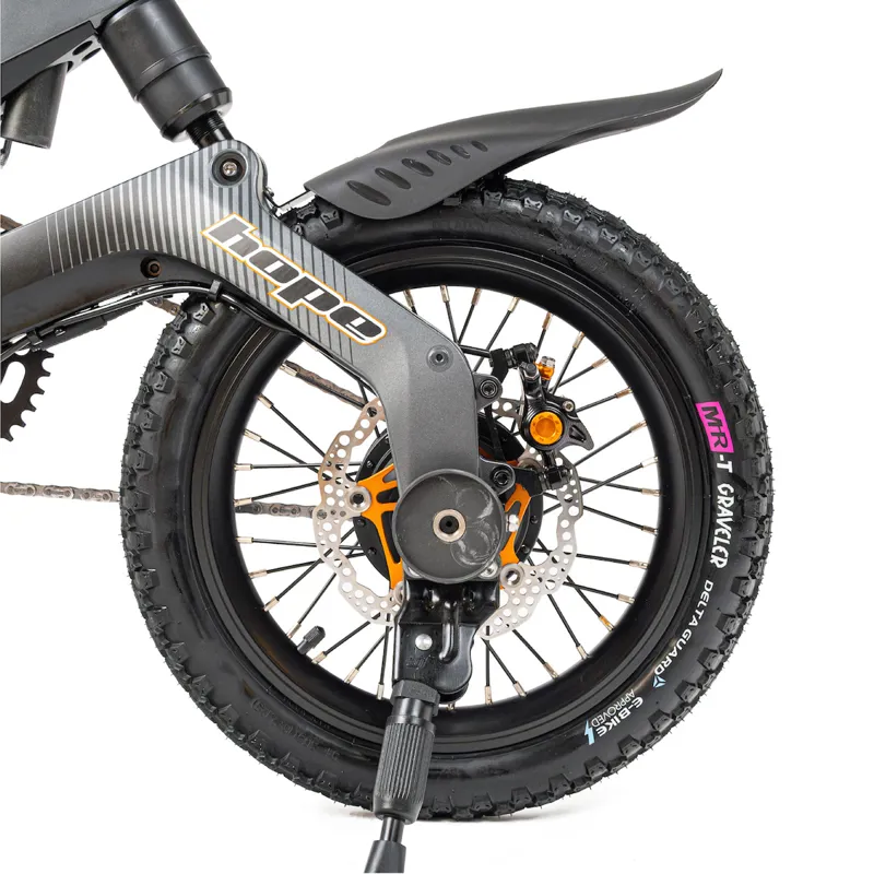 MiRider One Hope Edition Folding E.Bike - Onyx Grey/ Orange-10