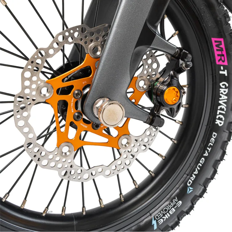MiRider One Hope Edition Folding E.Bike - Onyx Grey/ Orange-11
