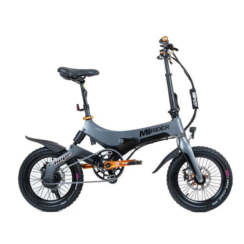 MiRider One Hope Edition Folding E.Bike Onyx Grey Orange