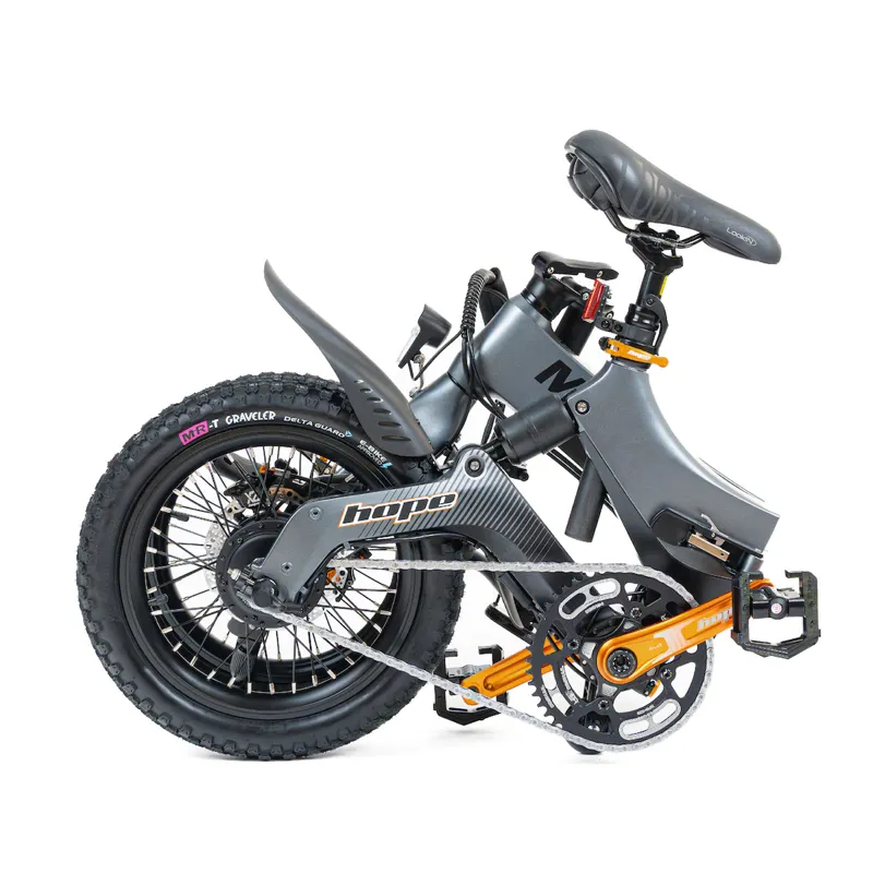 MiRider One Hope Edition Folding E.Bike - Onyx Grey/ Orange-1
