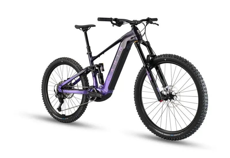 Marin Alpine Trail E1 Full Suspension E.Mountain Bike - Gloss Black/ Purple-1