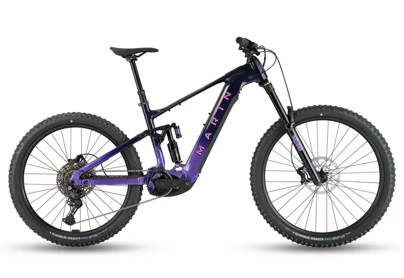 Marin Alpine Trail E1 Full Suspension E.Mountain Bike - Gloss Black/ Purple