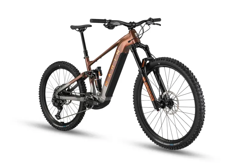 Marin Alpine Trail E2 Full Suspension eMountain Bike - Gloss Root Beer-1