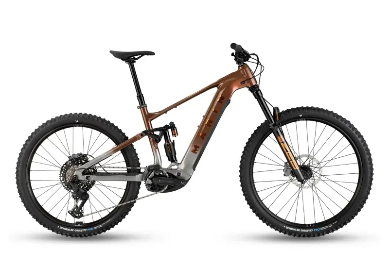 Marin Alpine Trail E2 Full Suspension eMountain Bike - Gloss Root Beer