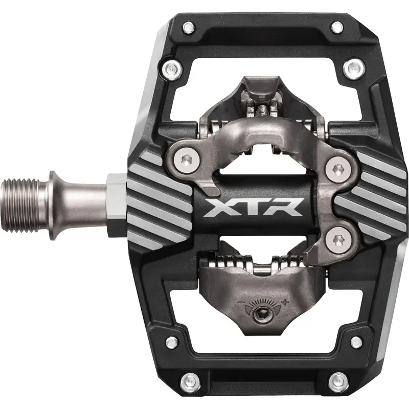 Shimano XTR M9220 Enduro SPD Clipless Platform Pedals - Grey/ Black-3