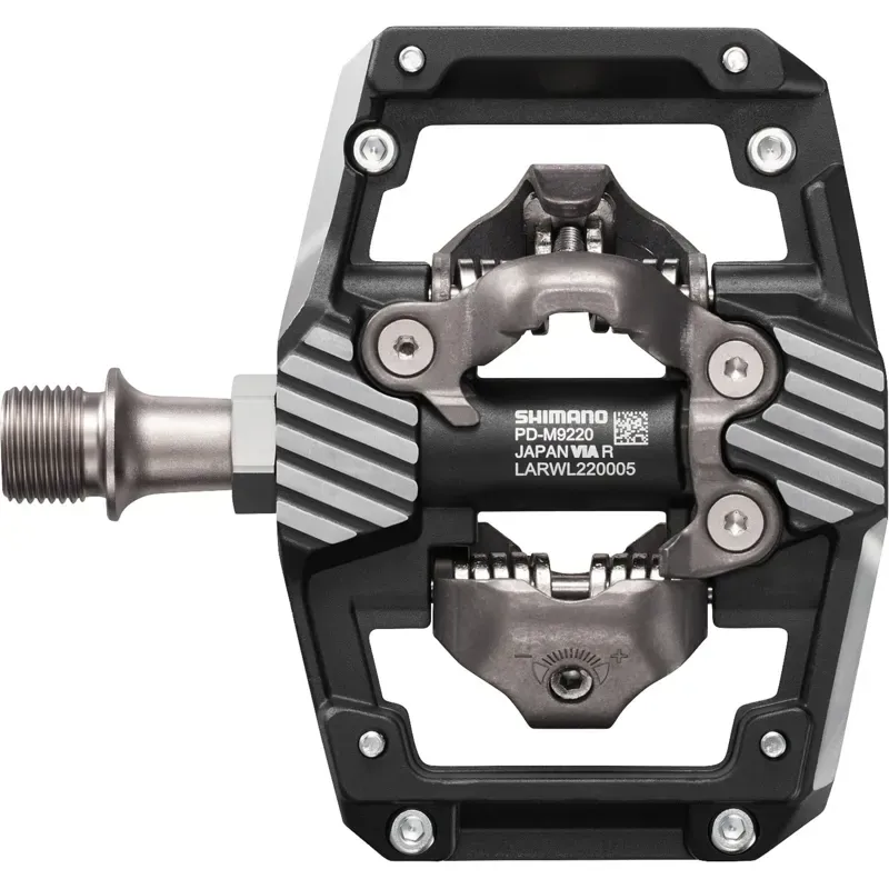 Shimano XTR M9220 Enduro SPD Clipless Platform Pedals - Grey/ Black-4