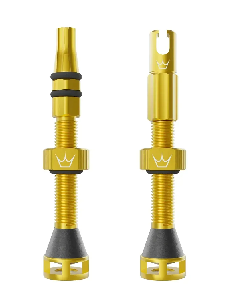 Peaty's Holeshot Fast Flow 42mm Tubeless Valves in Gold