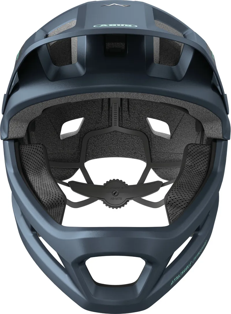 Abus YouDrop Full Face Removable Chinbar Kids Helmet - 48-55cm Small - Midnight Blue-1