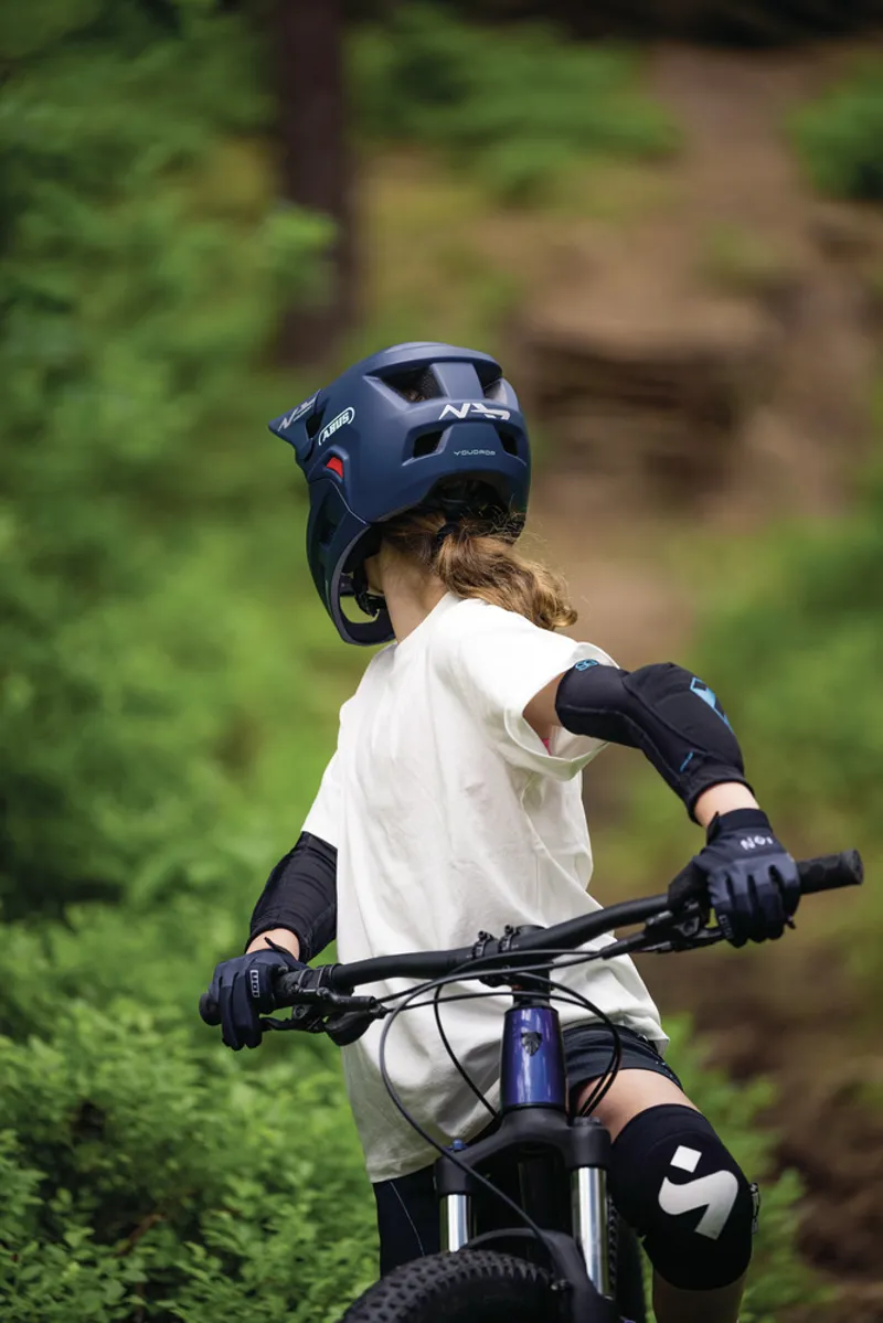 Abus YouDrop Full Face Removable Chinbar Kids Helmet - 48-55cm Small - Midnight Blue-4