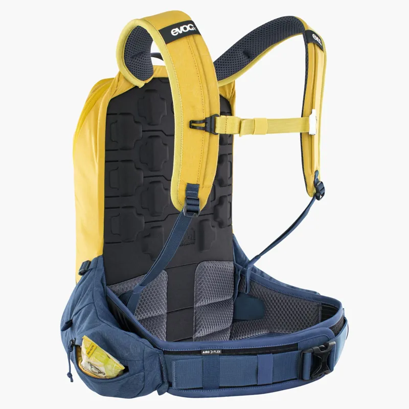 Evoc Trail Pro Protector 16 Litre Backpack - Curry/ Denim-1
