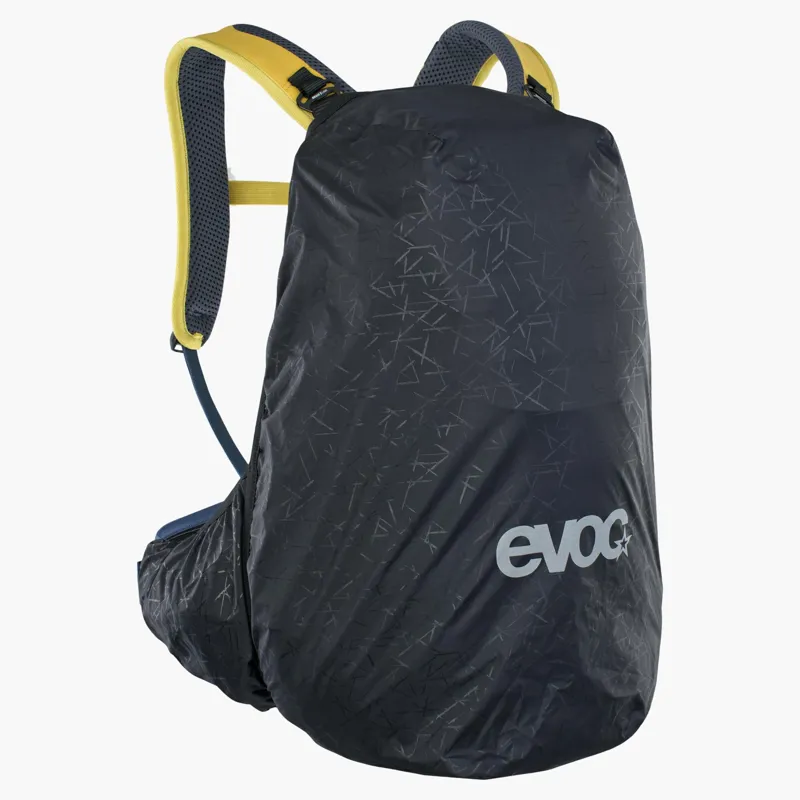 Evoc Trail Pro Protector 16 Litre Backpack - Curry/ Denim-8