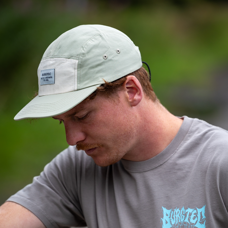 Burgtec Courier Five Panel Cap - Pistachio Cream-4