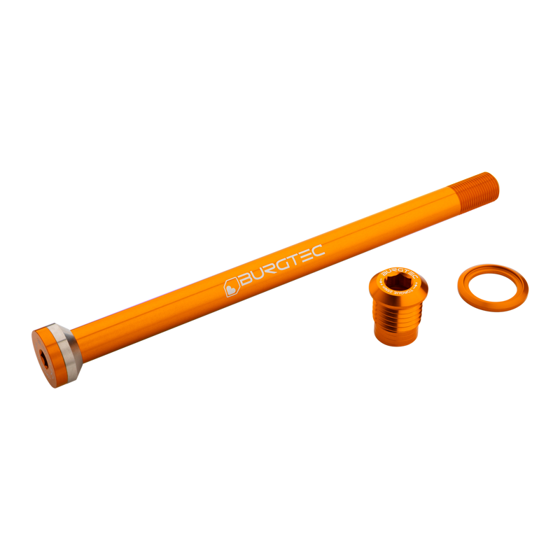 Burgtec Amflow 174mm Rear Axle - Iron Bro Orange