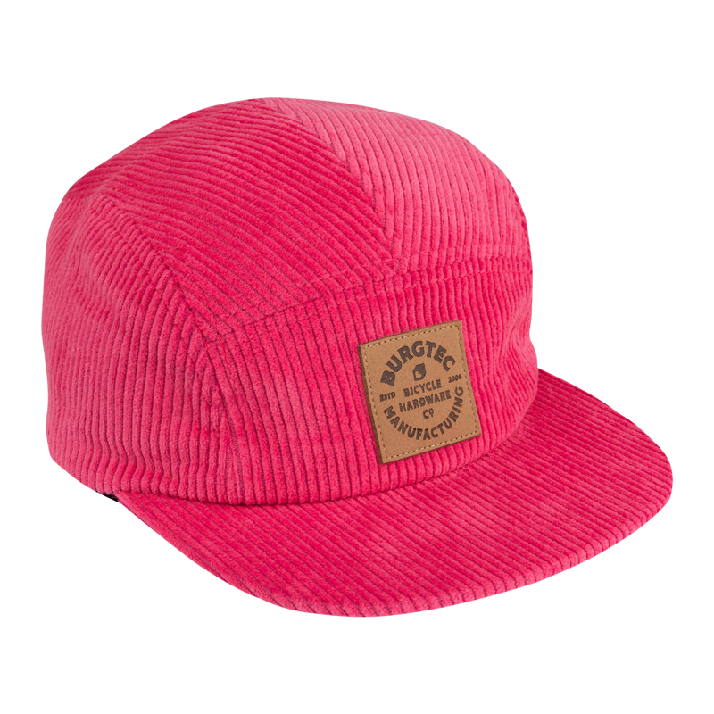 Burgtec Bandit Corduroy Five Panel Cap - Toxic Barbie Pink