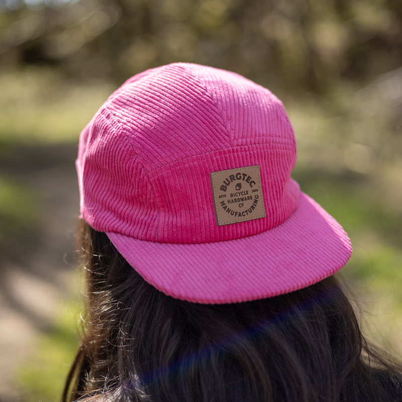 Burgtec Bandit Corduroy Five Panel Cap - Toxic Barbie Pink-7