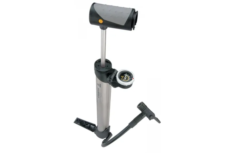 Topeak Turbo Morph With Gauge Mini Track Pump - Silver-1