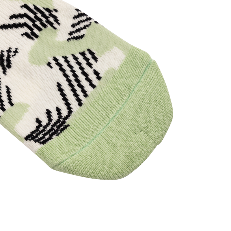 Burgtec Everyday Crew Patterned Socks - Snazzy Sage-3