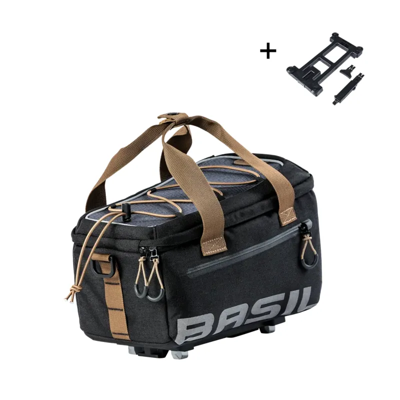 Basil Miles Trunk Bag MIK 7 Litre - Black/ Grey