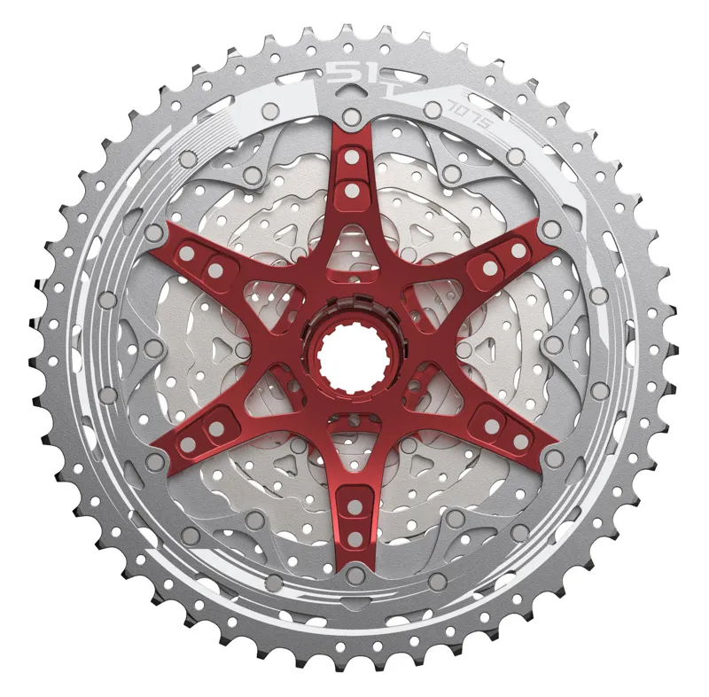 Sunrace MZ903 HG 12 Speed Cassette 11-51 Teeth - Silver/ Red-1