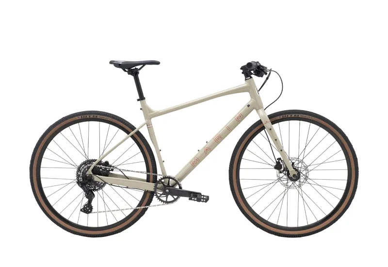 Marin DSX Flat Bar Gravel Bike - Gloss Khaki/ Red